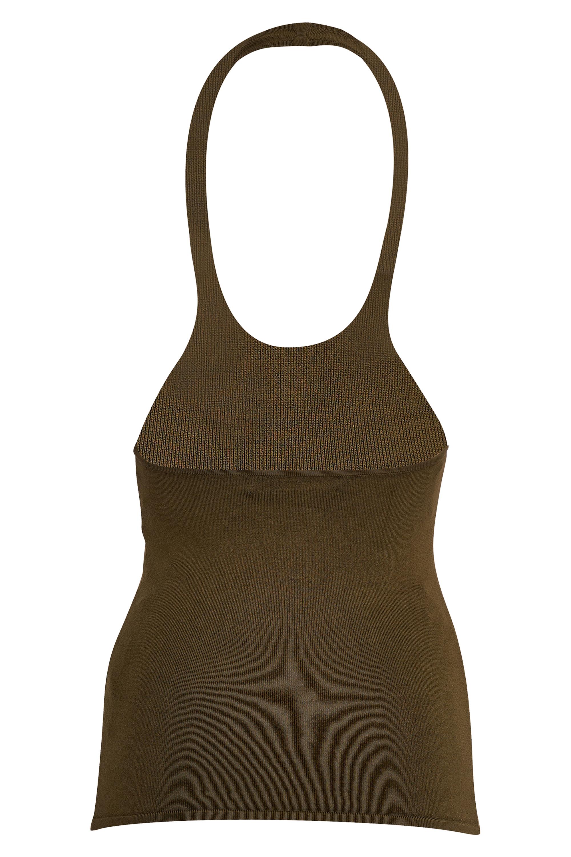 Beige Top vintage Ralph Lauren Khaki & Greene con scollo a mezzaluna in vendita
