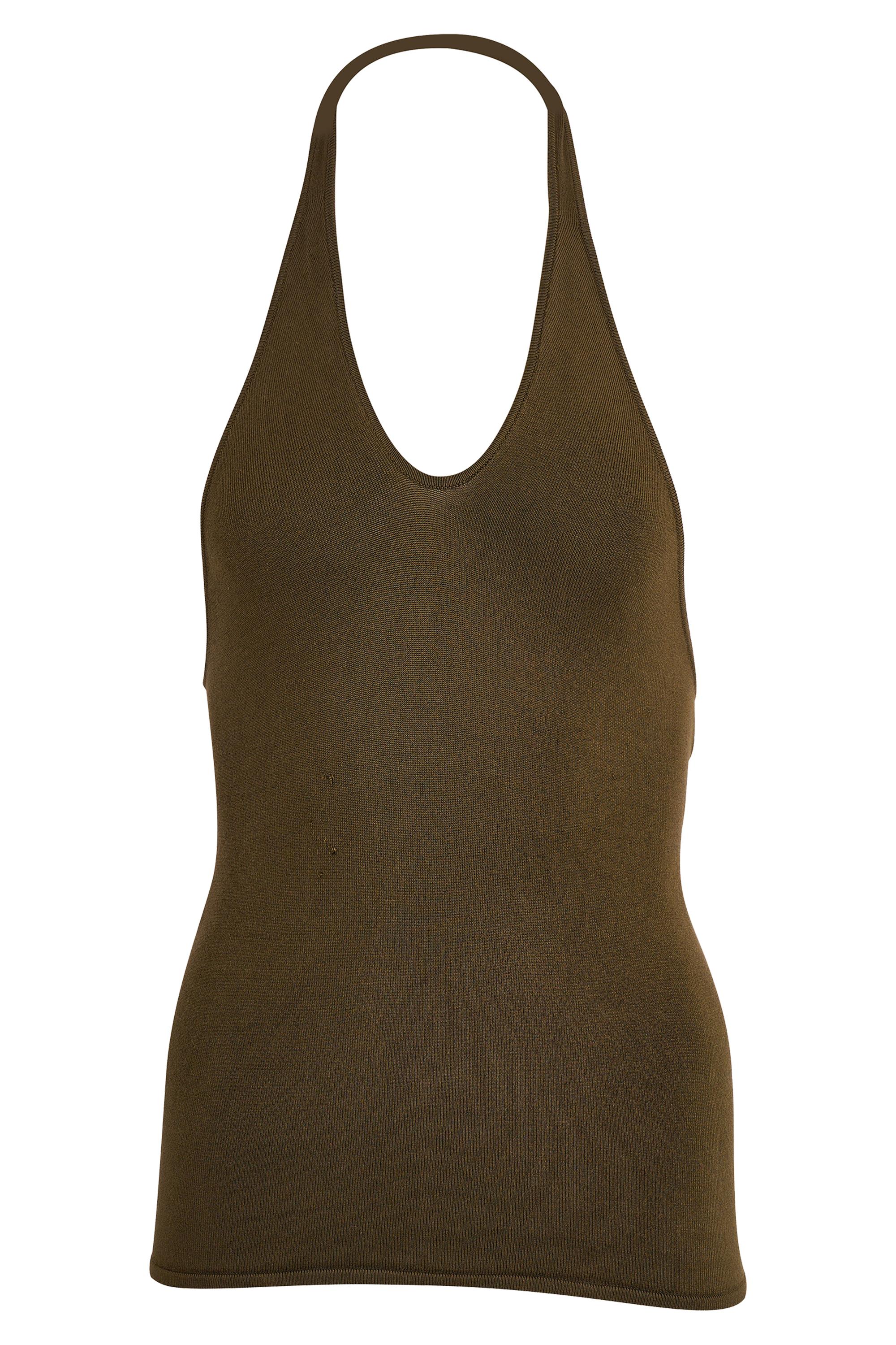 Top vintage Ralph Lauren Khaki & Greene con scollo a mezzaluna In condizioni ottime in vendita a London, GB