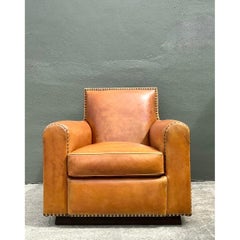 Vintage Ralph Lauren Nailhead Leather Club Chair
