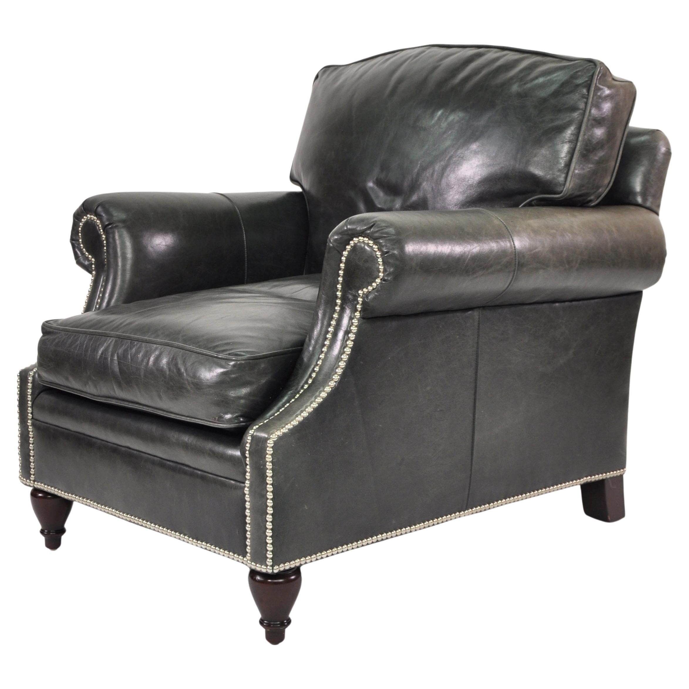 Vintage Ralph Lauren Nailhead Leather Club Chair 1