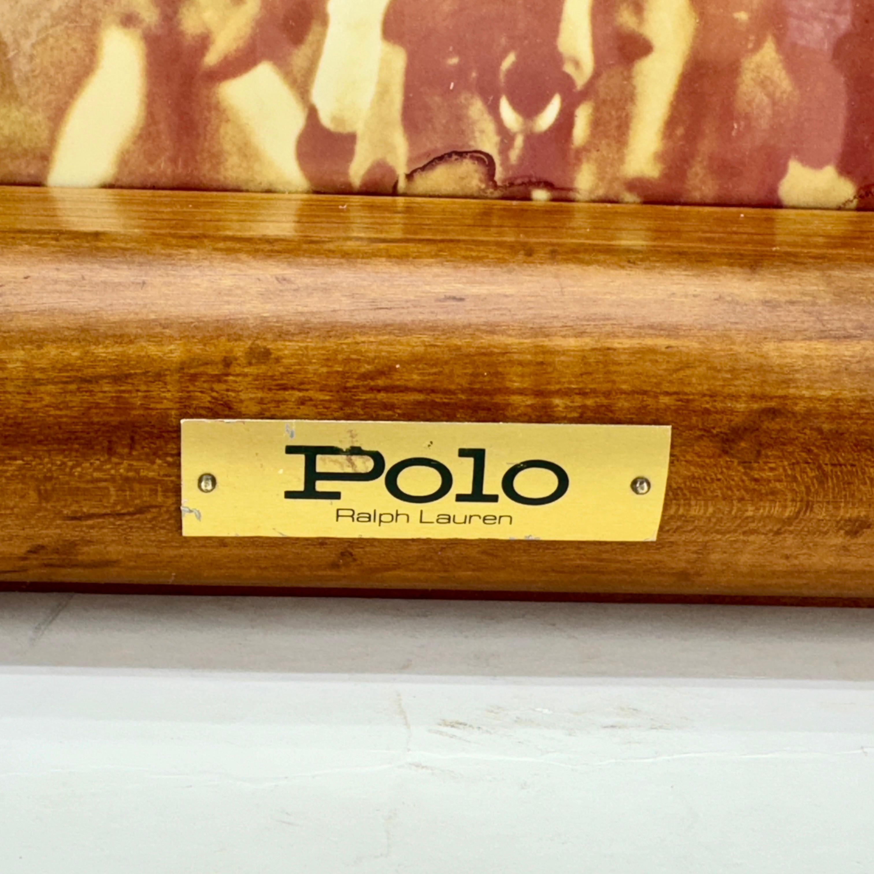 Brass Vintage Ralph Lauren Polo Advertisement Display Lighting