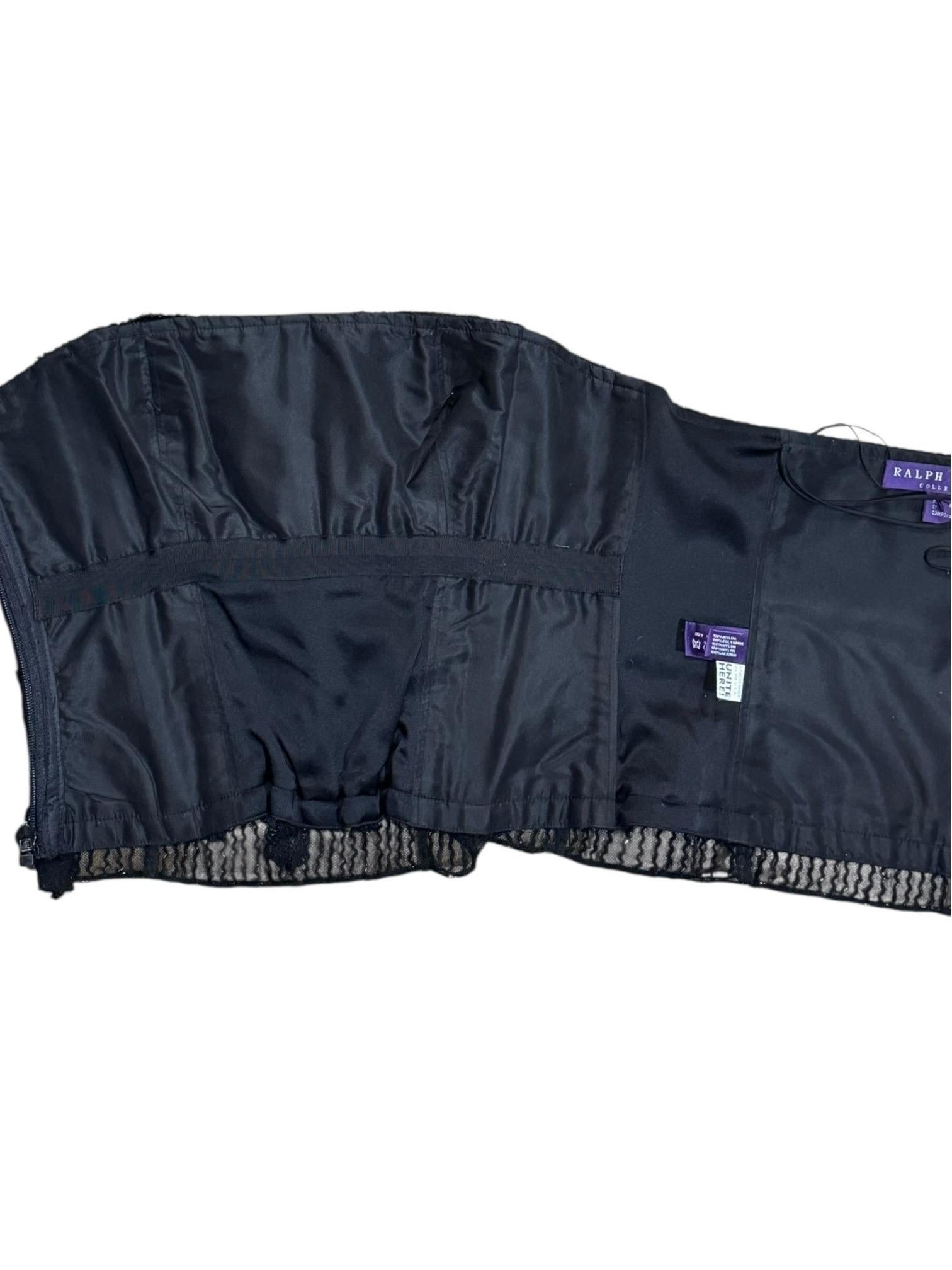 Vintage Ralph Lauren Purple Label Couture Bustier perlé à la main, NWOT en vente 7