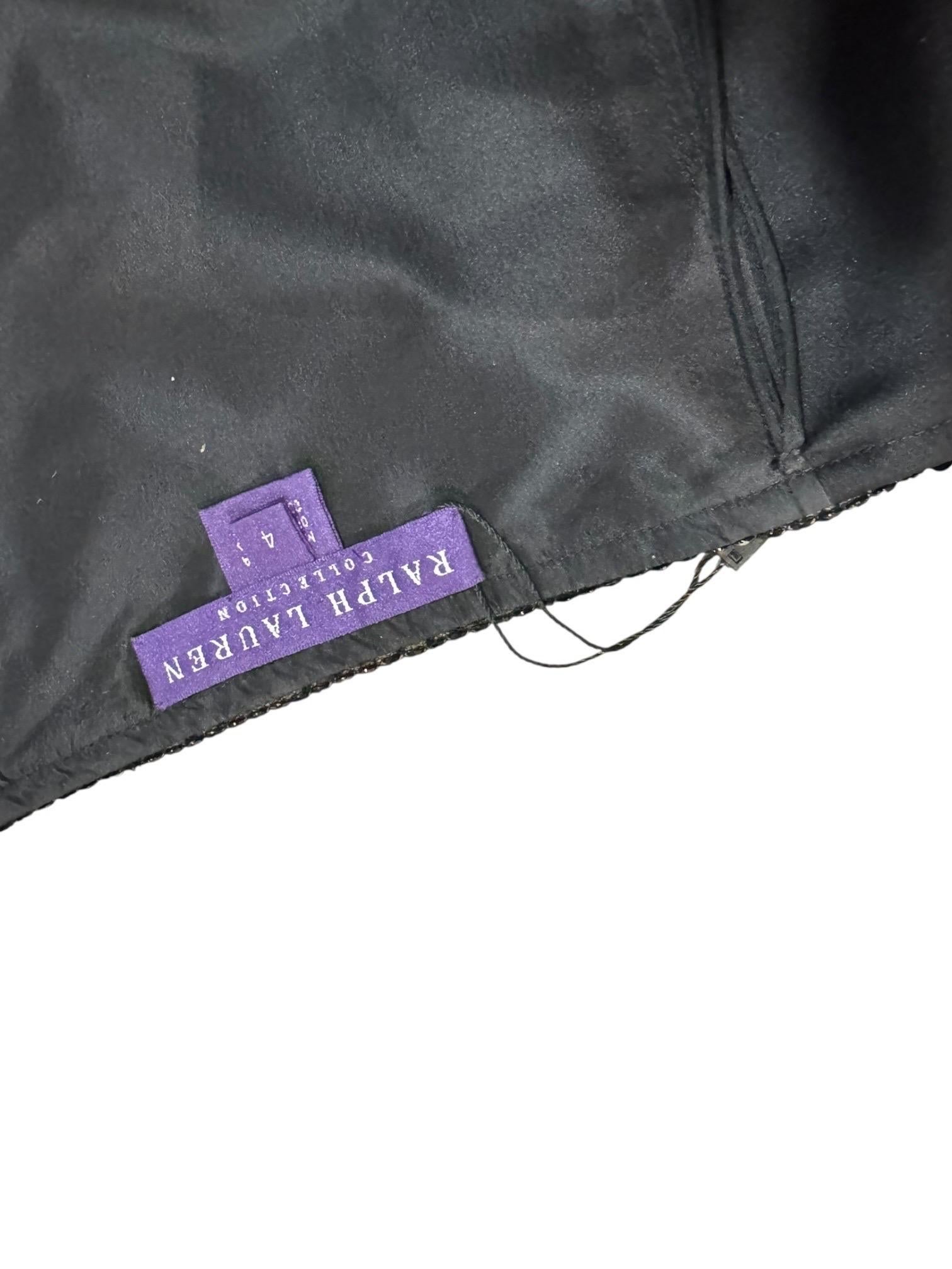 Vintage Ralph Lauren Purple Label Couture Bustier perlé à la main, NWOT en vente 4