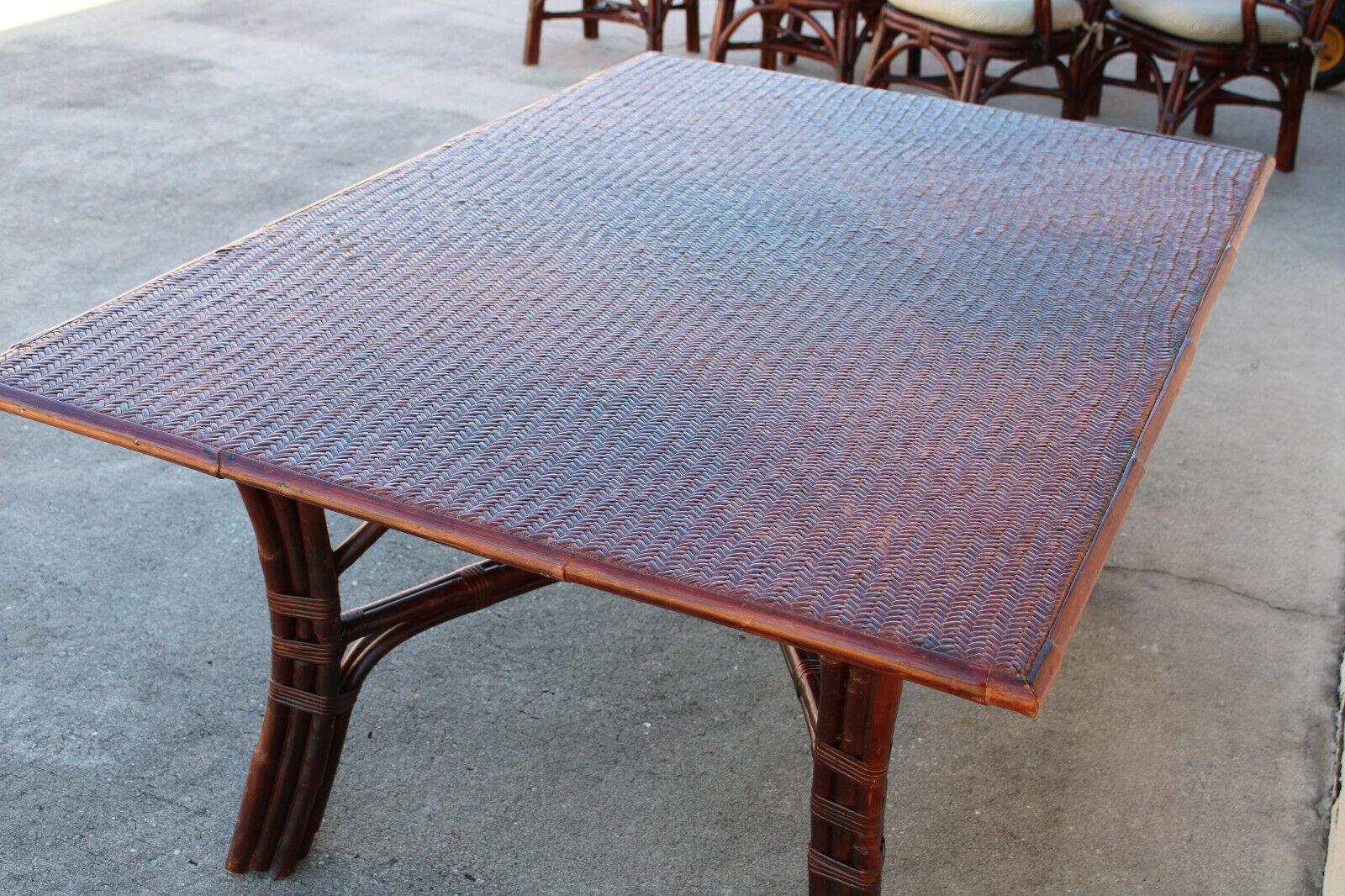 Vintage Ralph Lauren Collection Rattan Dining Table For Sale 3