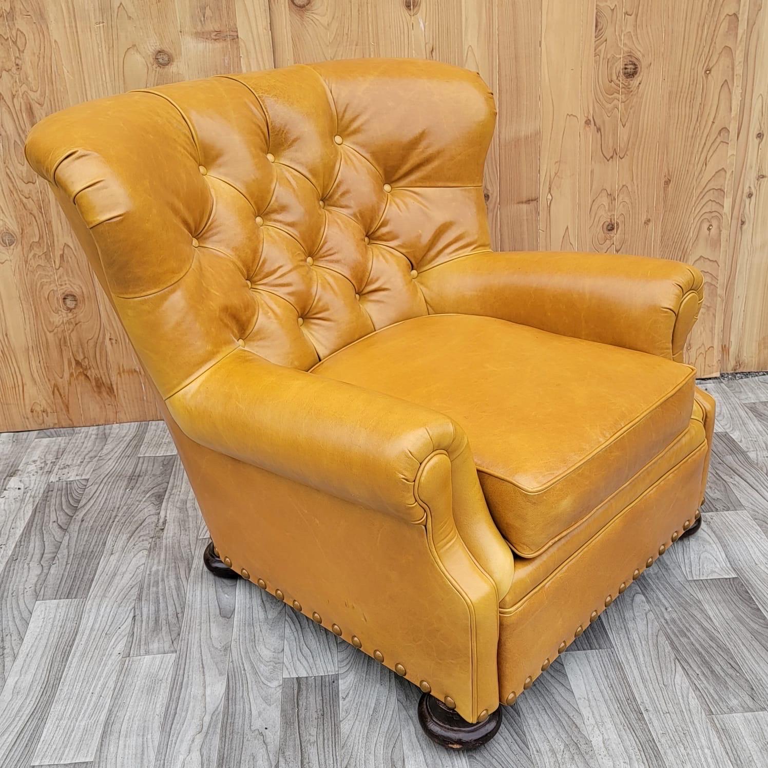 chesterfield chair and ottoman