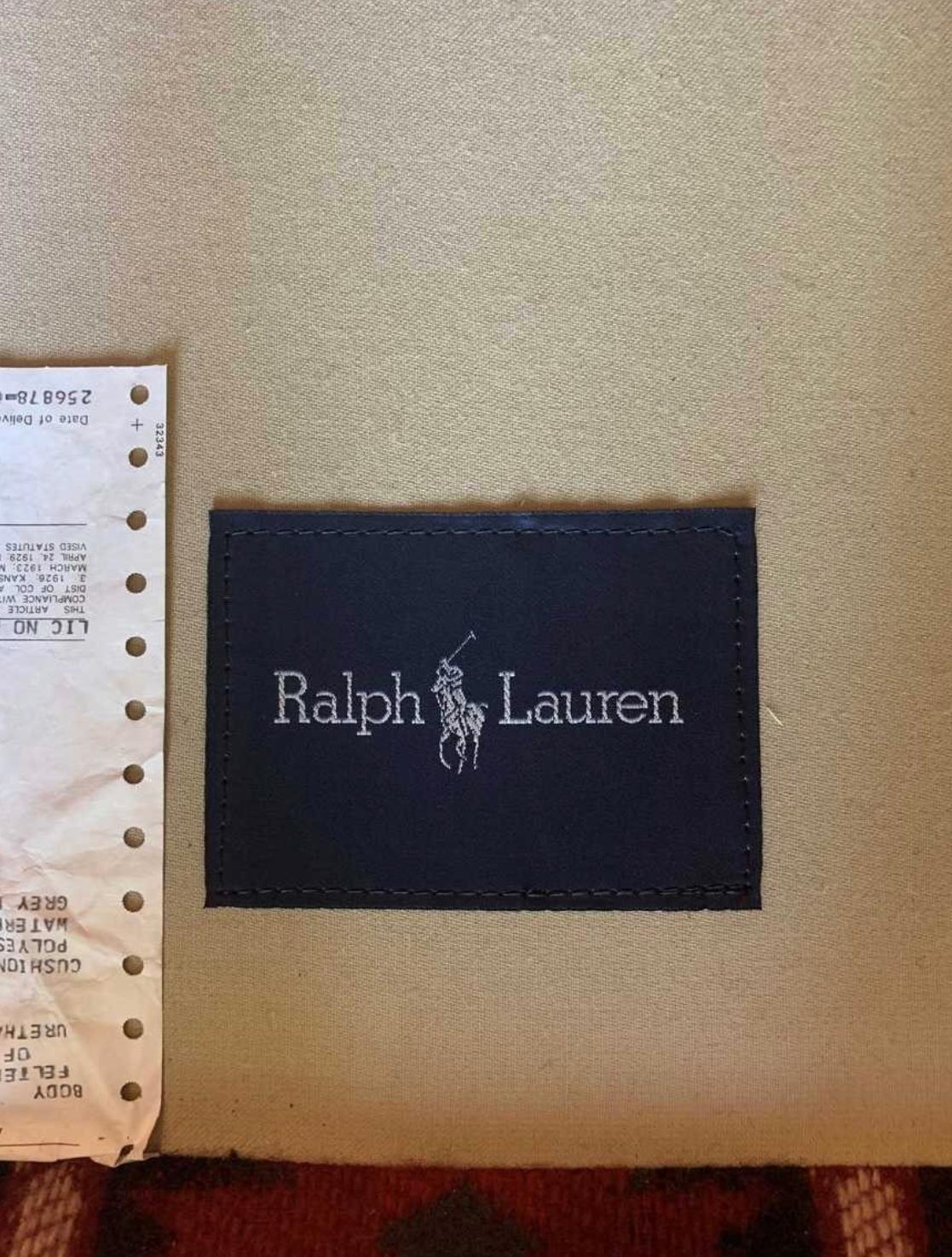 Modern Ralph Lauren Wool & Cashmere Ganado Navajo Deep Red Armchair Lounge Chair
