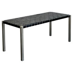 Vintage Ralph Lauren Woven Leather Bench