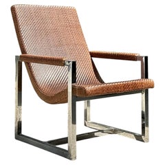 Vintage Ralph Lauren Woven Leather Loft Lounge Chair