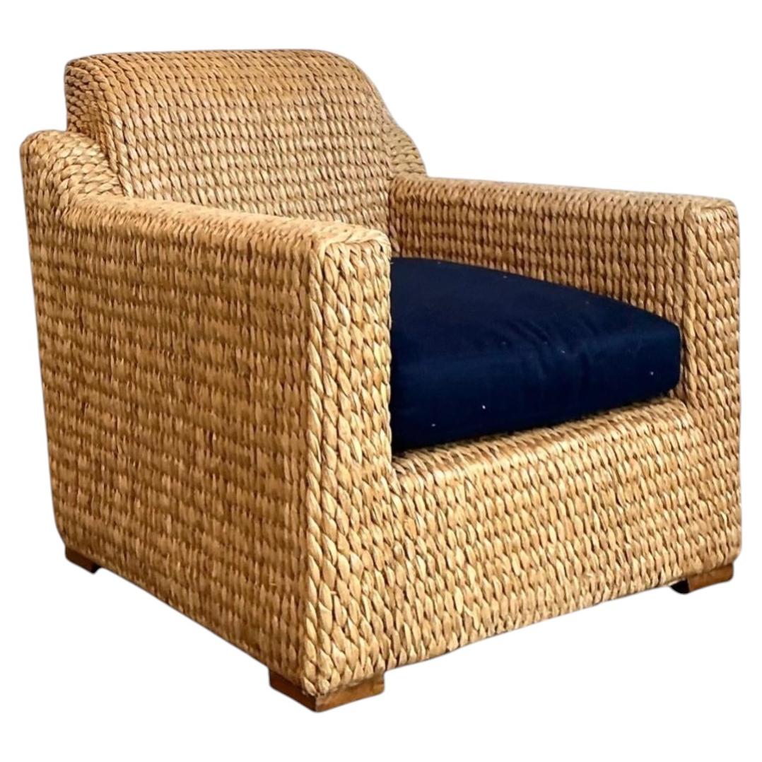 Vintage Ralph Lauren Woven Rattan Armchair