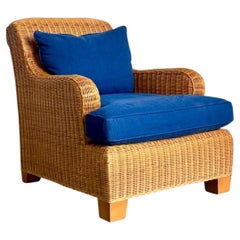 Poltrona da salotto vintage in rattan intrecciato di Ralph Lauren