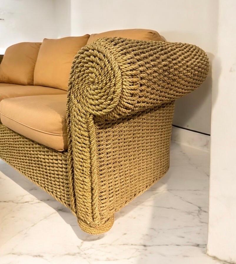 Sofá vintage Ralph Lauren de cuerda tejida Moderno en venta