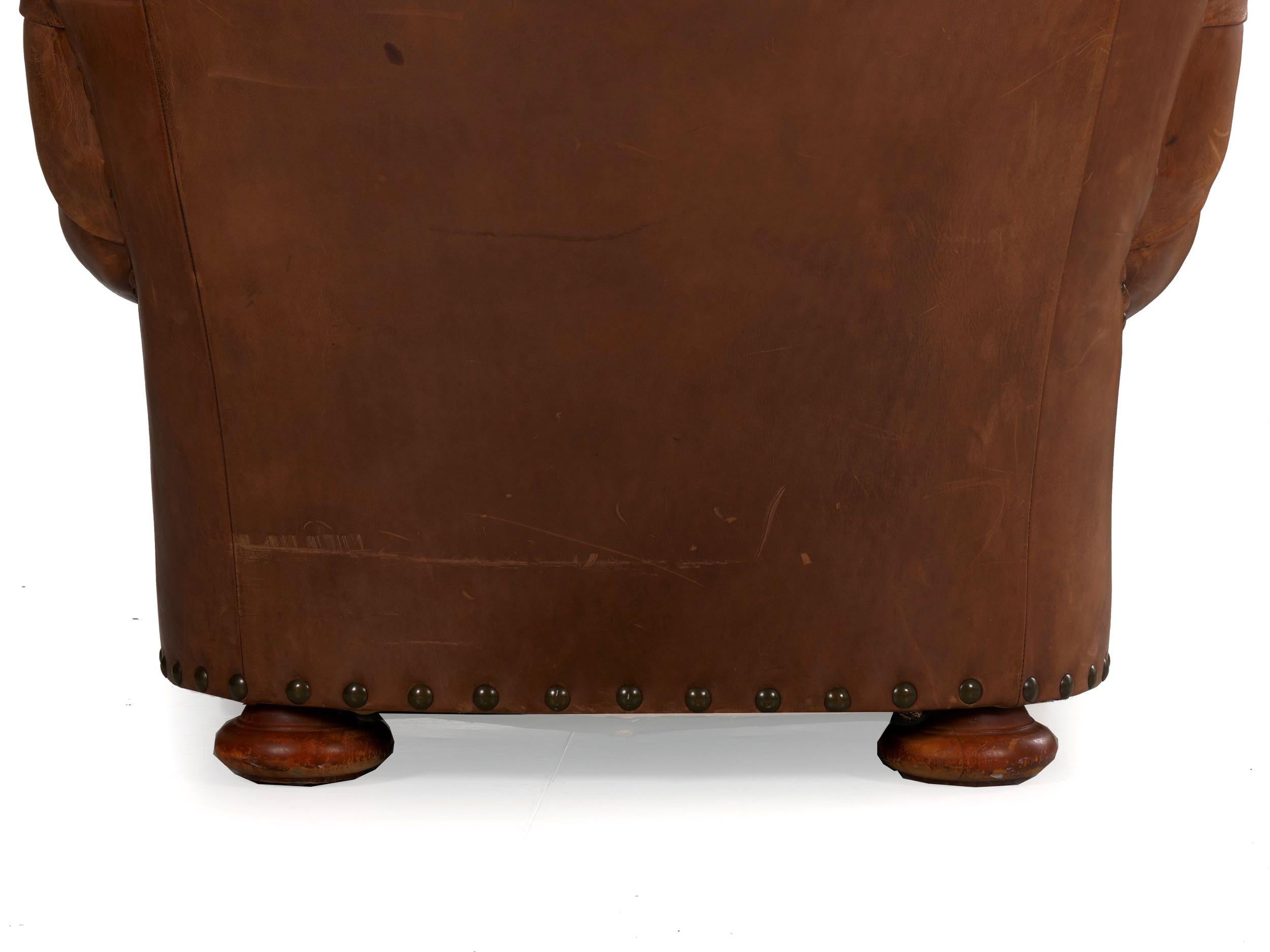 Vintage Ralph Lauren “Writer’s” Leather Wingback Armchair 6