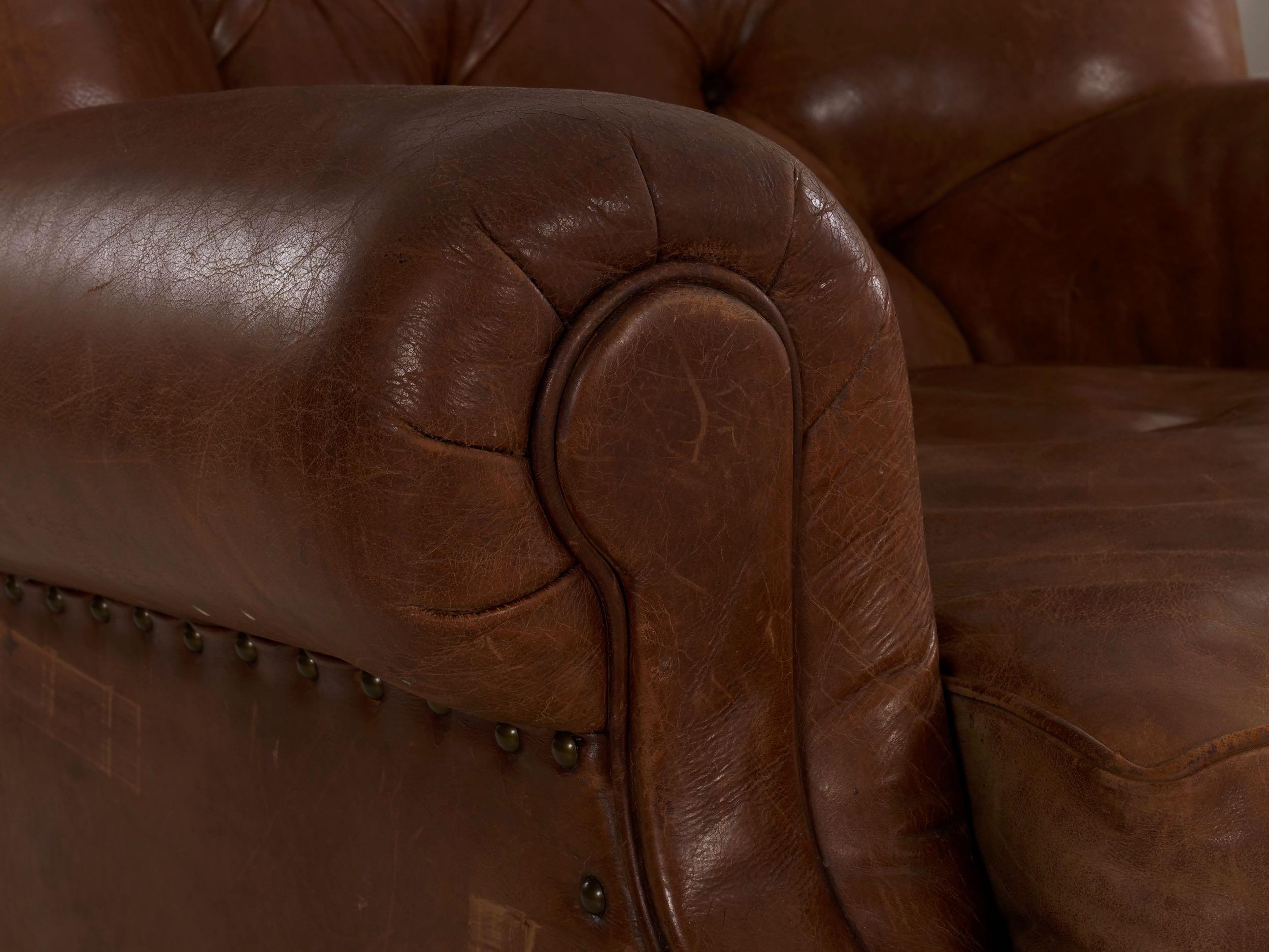 Vintage Ralph Lauren “Writer’s” Leather Wingback Armchair 11