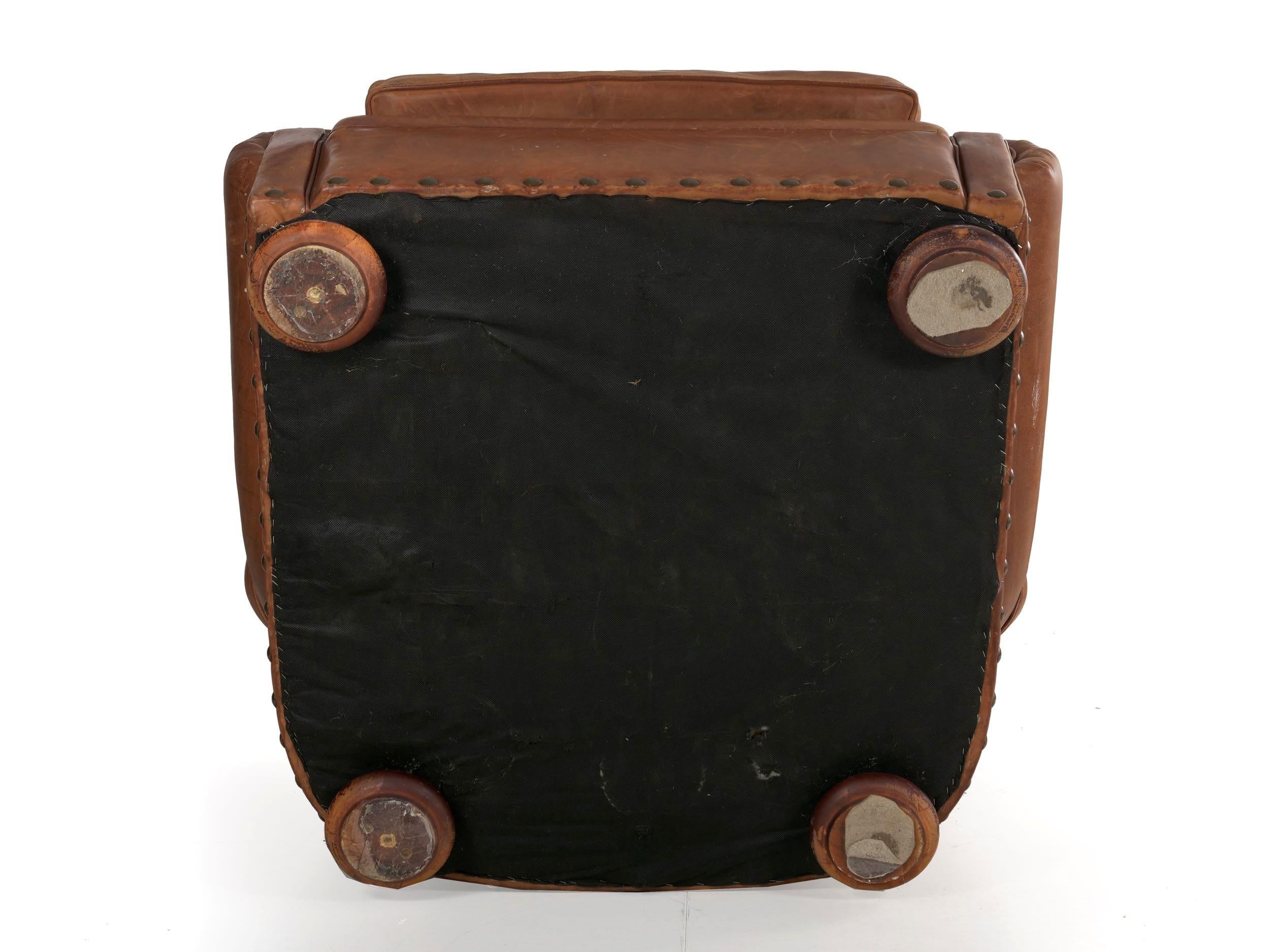 Vintage Ralph Lauren “Writer’s” Leather Wingback Armchair 14