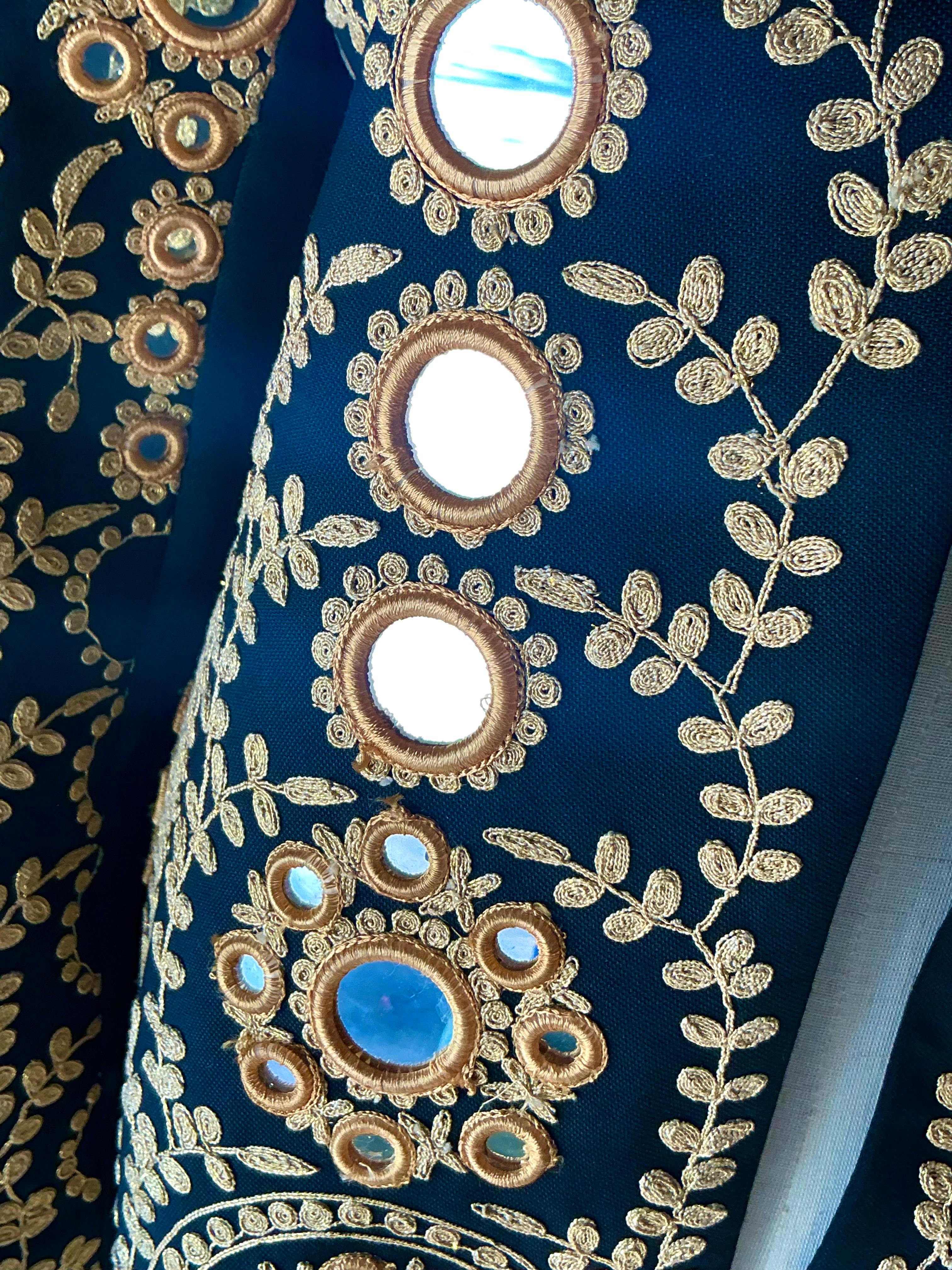 Vintage Ramon Filip Schwarz verspiegelte Jacke im Angebot 2