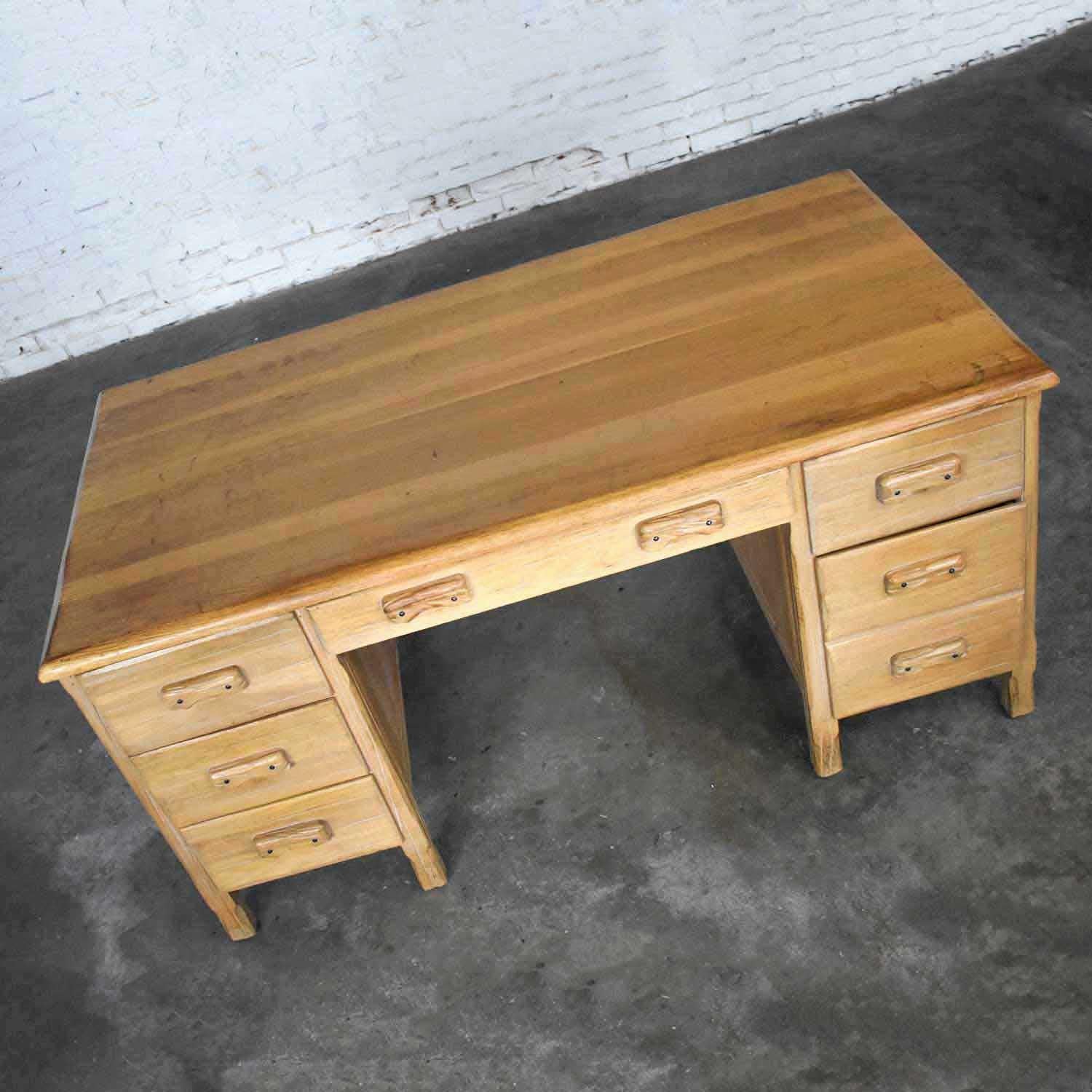 vintage oak desk