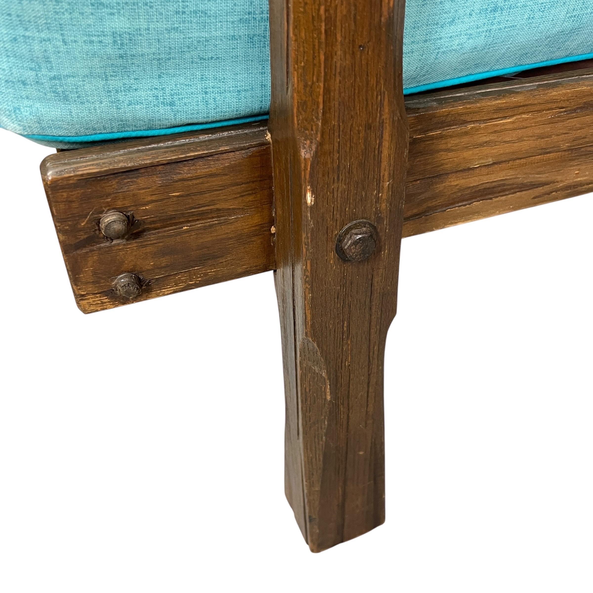 Vintage Ranch Oak Lounge Chairs - A Pair For Sale 5