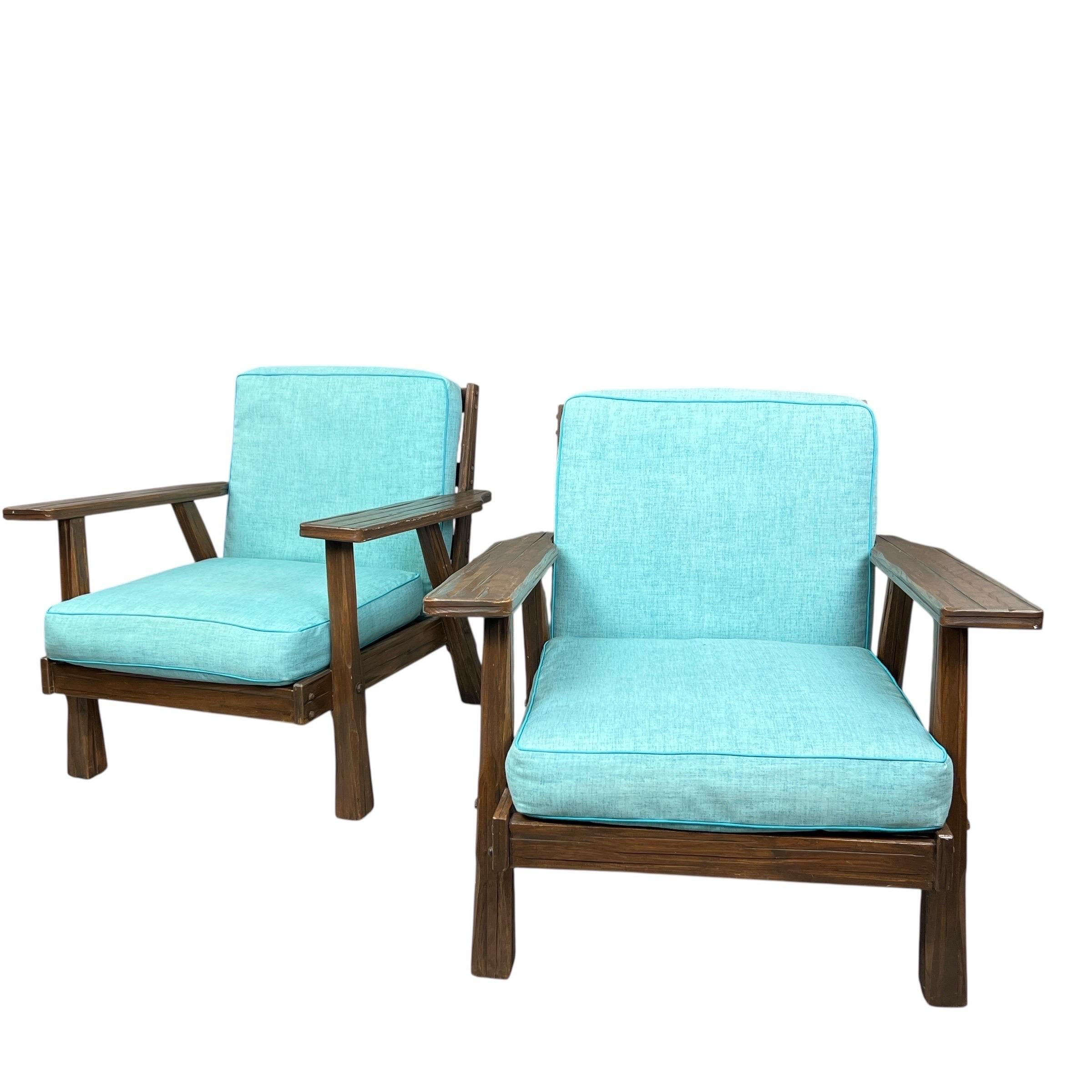 Other Vintage Ranch Oak Lounge Chairs - A Pair For Sale