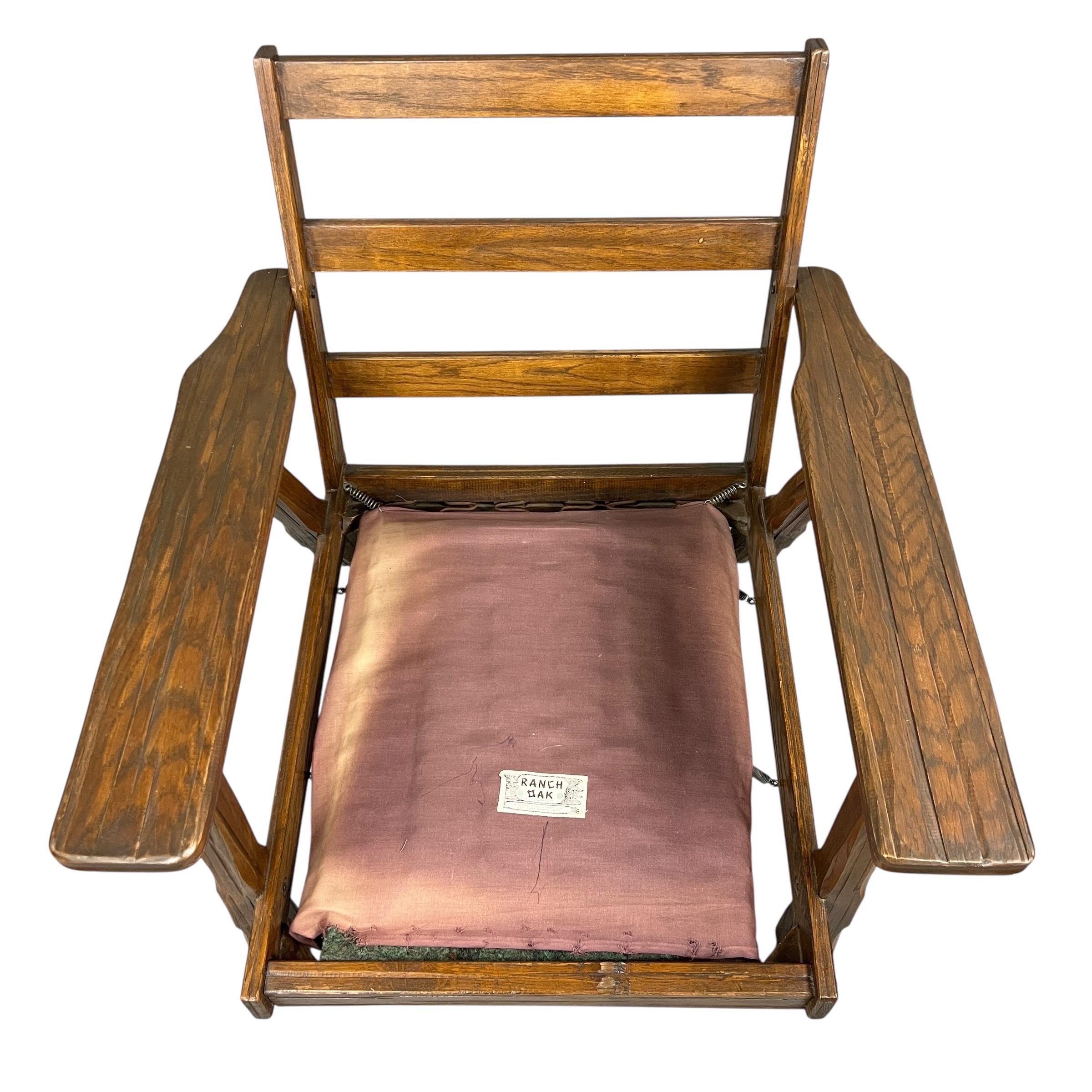 Late 20th Century Vintage Ranch Oak Lounge Chairs - A Pair For Sale
