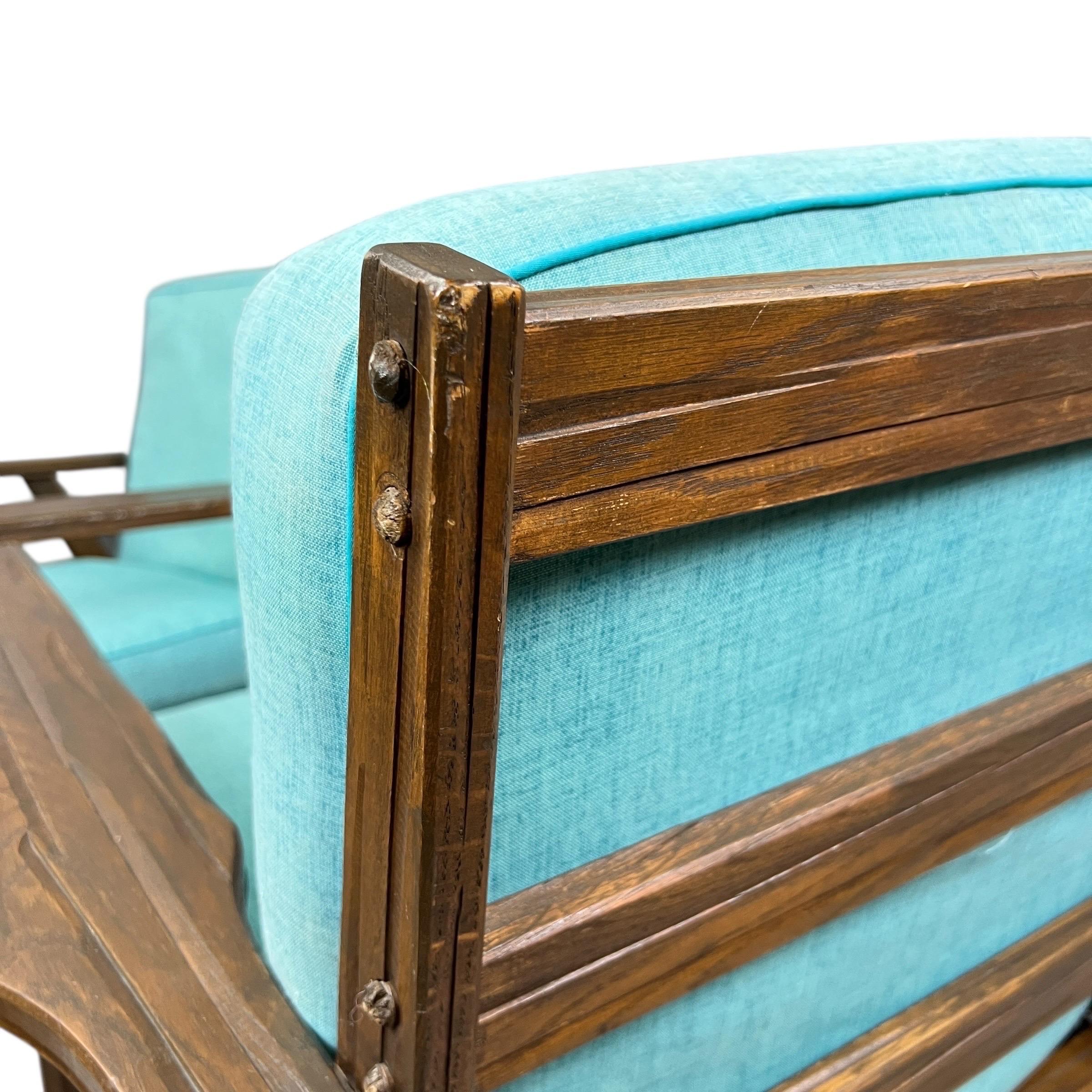 Vintage Ranch Oak Lounge Chairs - A Pair For Sale 1