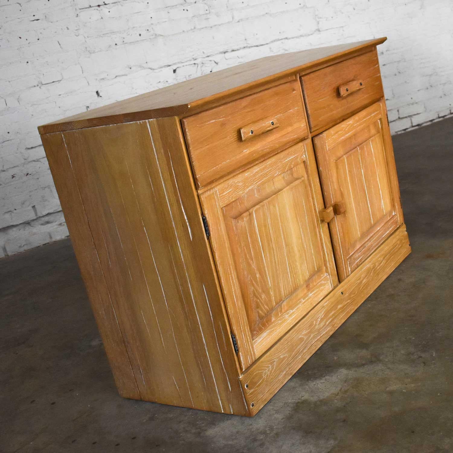 Vintage Ranch Oak Pair of Small Credenzas or Buffet Cabinets, A. Brandt Company For Sale 6