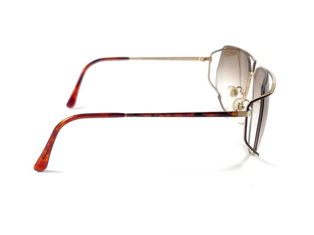 Vintage Rare 1970's Tura 425 Tortoise Oversized Brown Lenses Sunglasses en vente 5