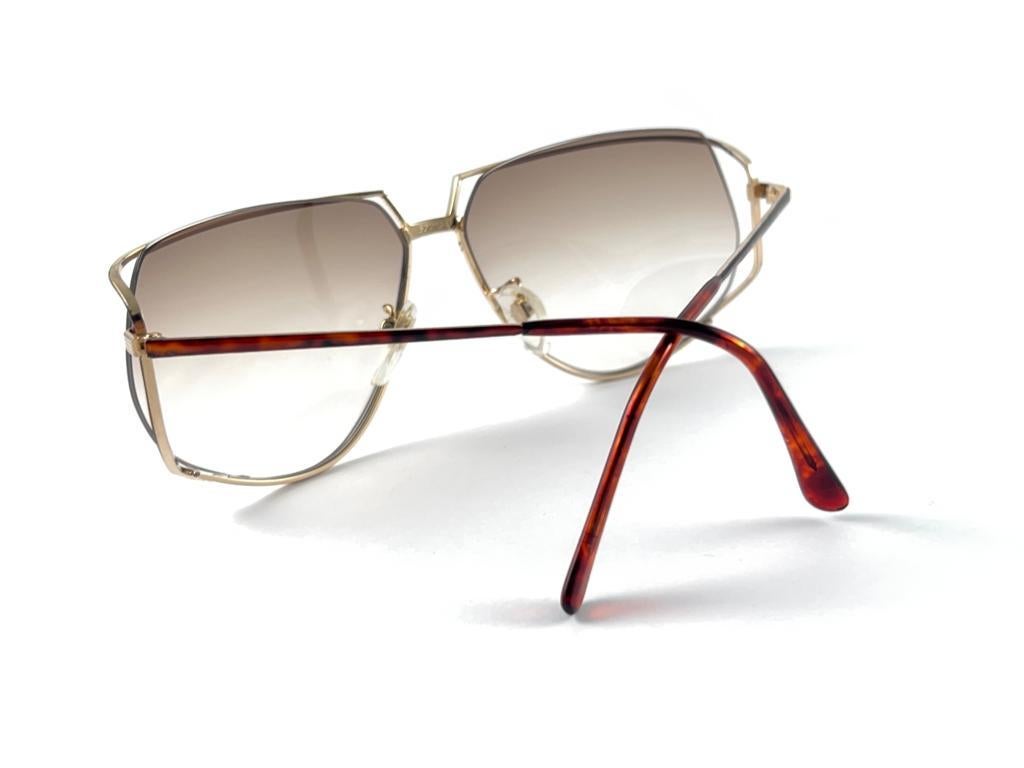 Vintage Rare 1970's Tura 425 Tortoise Oversized Brown Lenses Sunglasses en vente 6