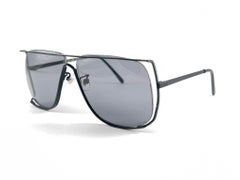 Vintage Rare 1970's Tura 449 Oversized Black Lenses Sunglasses