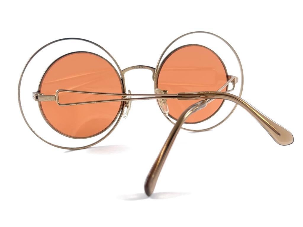 Women's Vintage Rare 1970's Tura  Double Rim Brown Lenses Sunglasses Made in Japan