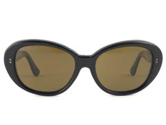 Vintage Rare A.A Sutain 101  Oversized Black Sunglasses 1970's