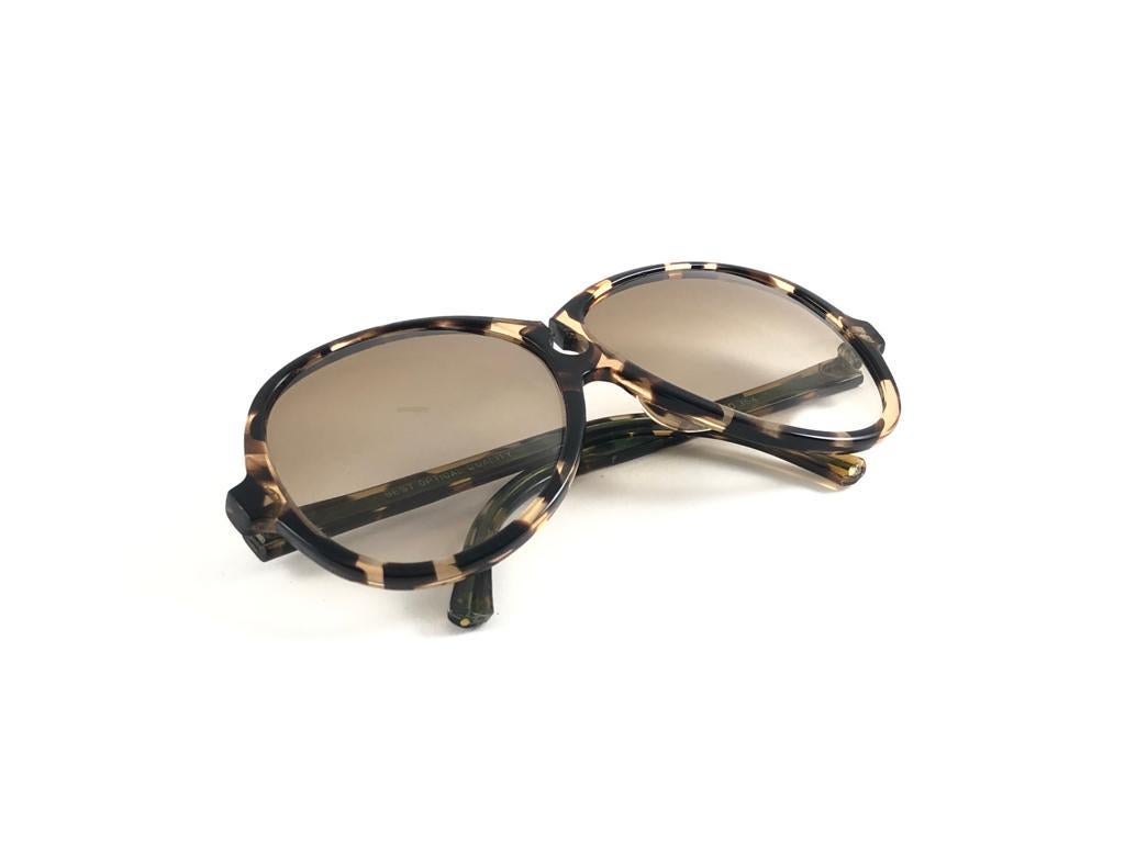 Vintage Rare A.A Sutain 354 Oversized Camouflage Tortoise Sunglasses 1970's For Sale 7