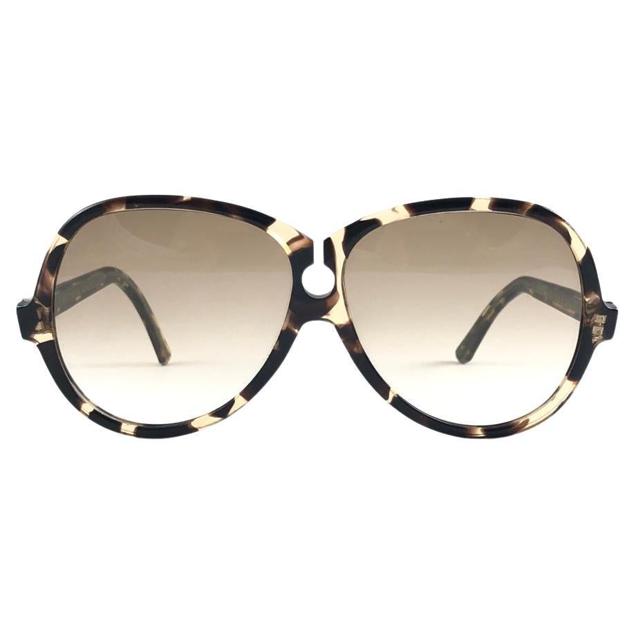 Vintage Rare A.A Sutain 354 Oversized Camouflage Tortoise Sunglasses 1970's