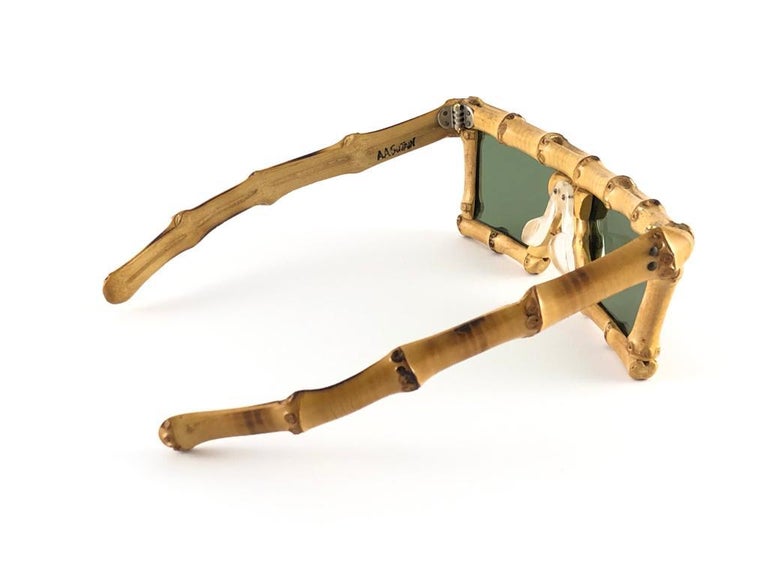 Vintage Rare A.A Sutain Hand Crafted Bamboo Sunglasses  display picture 1