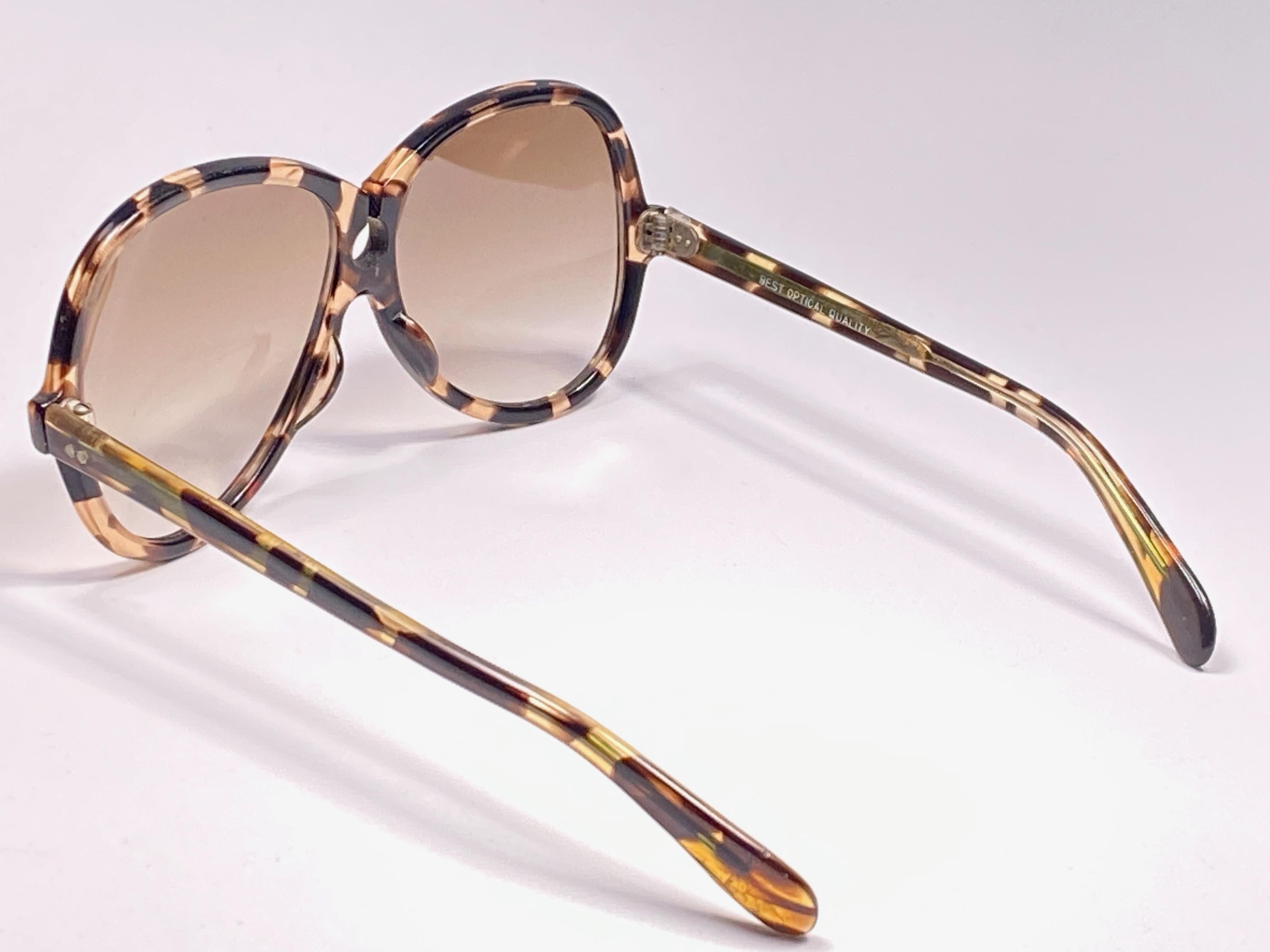 Vintage Rare A.A Sutain Oversized Camouflage Tortoise Sunglasses 1970's 2