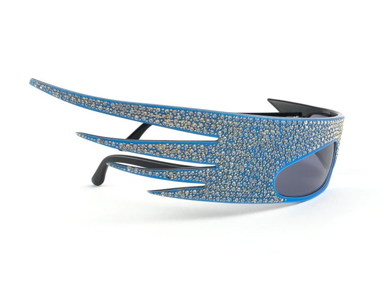 Vintage Rare Alain Mikli 054631 " Plume " Turquoise and Rhinestone  Sunglasses 1988 For Sale at 1stDibs | alain mikli sunglasses vintage, alain  mikli plume