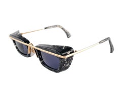 Vintage Rare Alain Mikli 4103 300 Black & Clear Undertones Sunglasses 1990