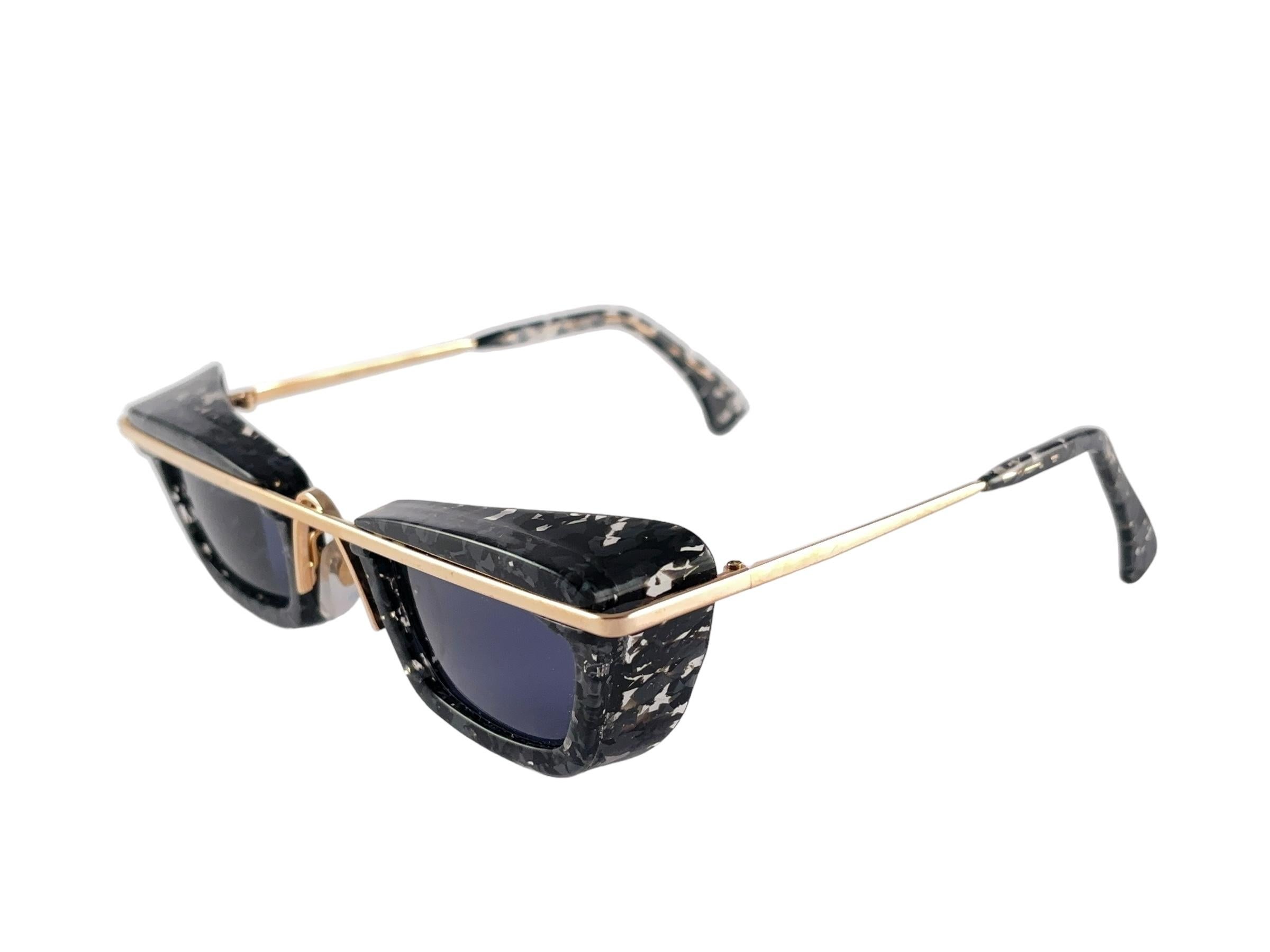Seltene Alain Mikli 4103 300 Schwarze & klare Vintage-Sonnenbrille mit Untertönen 1990 im Zustand „Hervorragend“ im Angebot in Baleares, Baleares