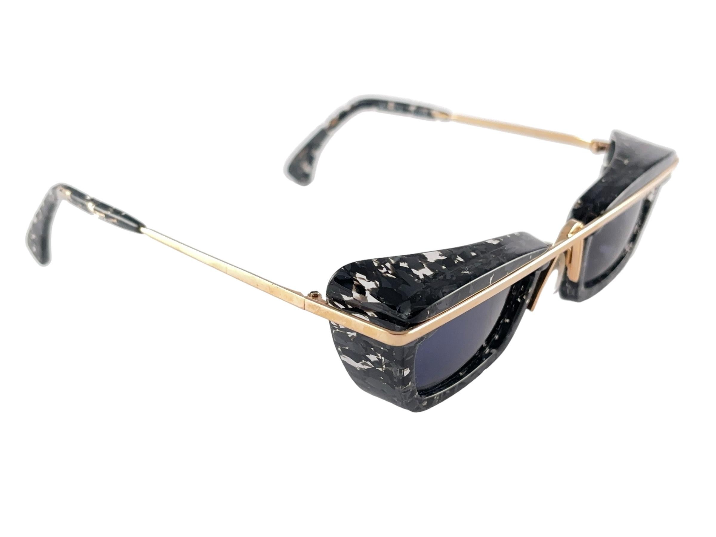 Seltene Alain Mikli 4103 300 Schwarze & klare Vintage-Sonnenbrille mit Untertönen 1990 für Damen oder Herren im Angebot