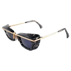 Vintage Rare Alain Mikli 4103 300 Black & Clear Undertones Sunglasses 1990