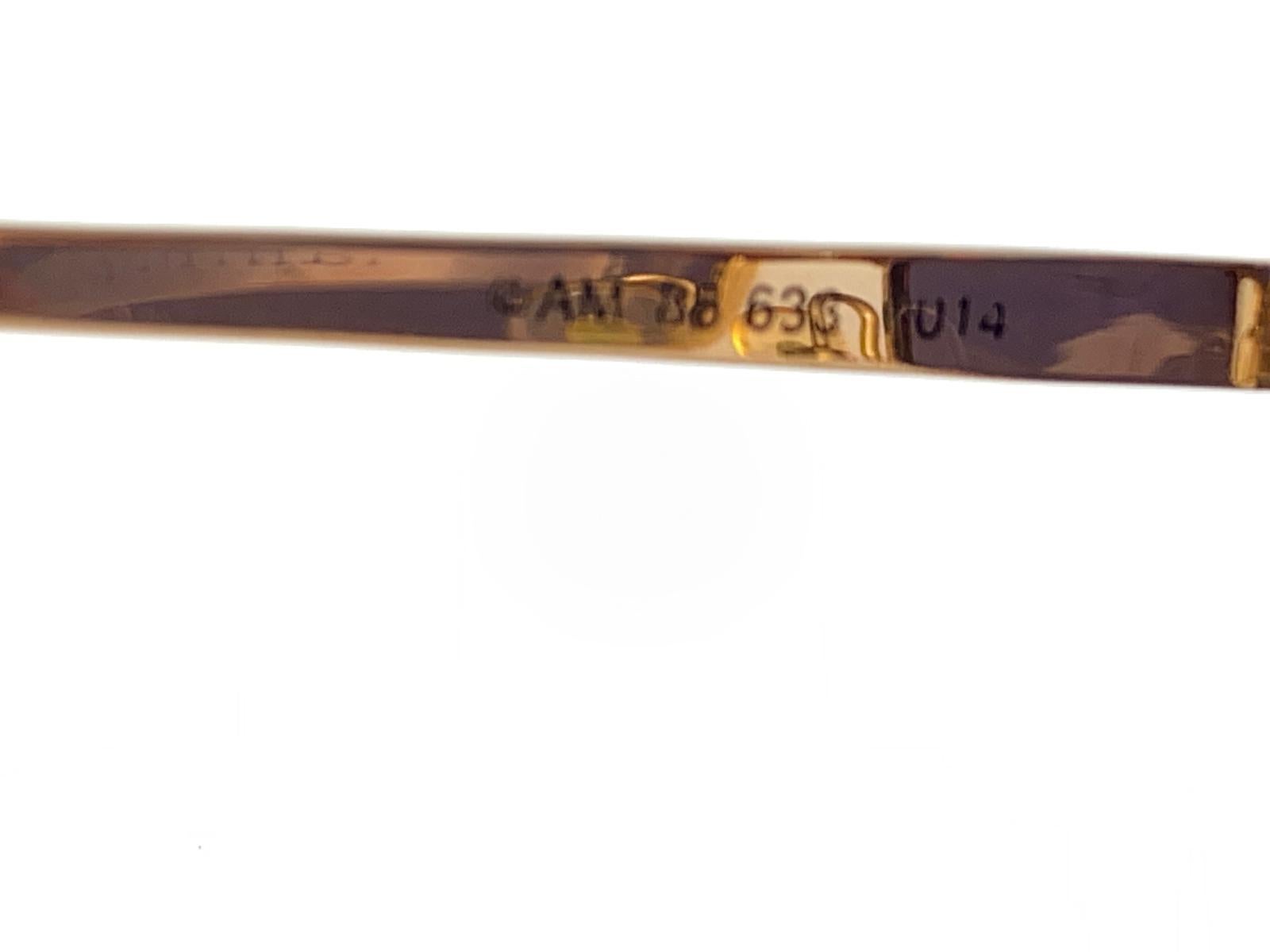 Seltene Alain Mikli 633 Aviator-Sonnenbrille, Vintage, Schildpatt und Gold, Frankreich, 1980 im Angebot 2