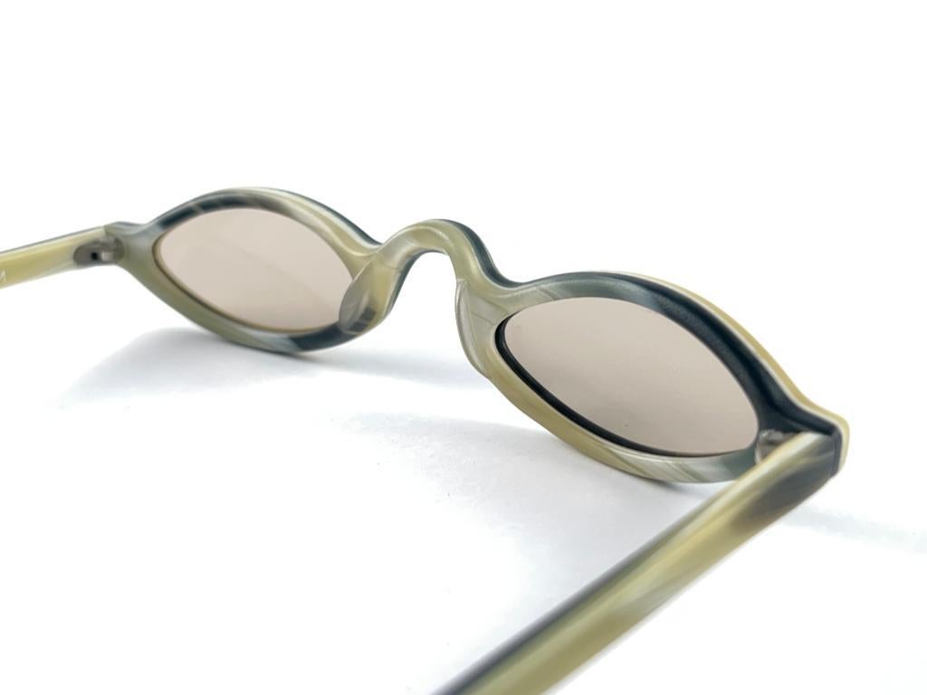 Women's or Men's Vintage Rare Alain Mikli 916 Horn Pattern France Sunglasses 1989 For Sale