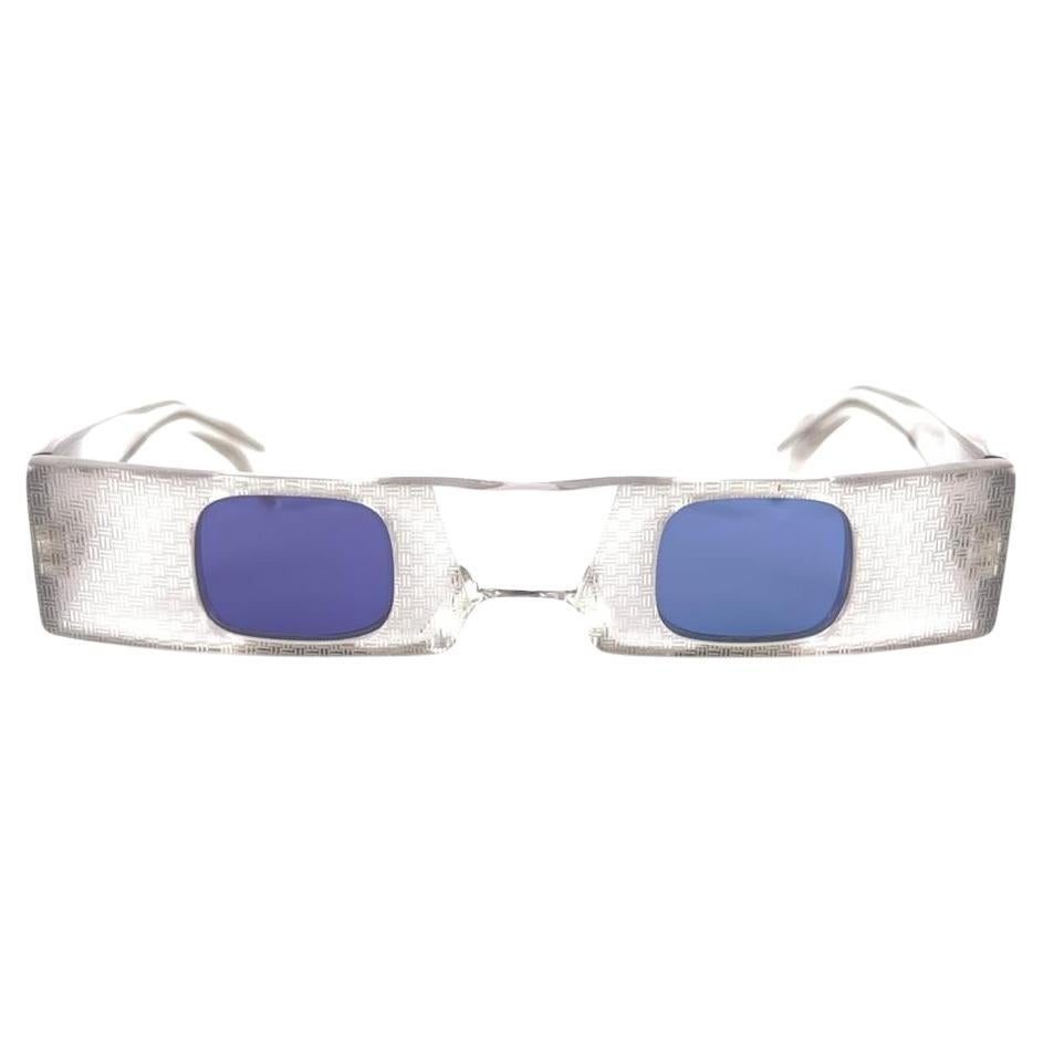 Vintage Rare Alain Mikli A0110 Translucent Ice France Sunglasses 1989 en vente