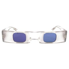 Vintage Rare Alain Mikli A0110 Translucent Ice France Sunglasses 1989