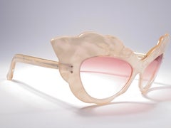 Vintage Rare Alain Mikli AM14 Mother of Pearl Cat Eye France Sunglasses 1988