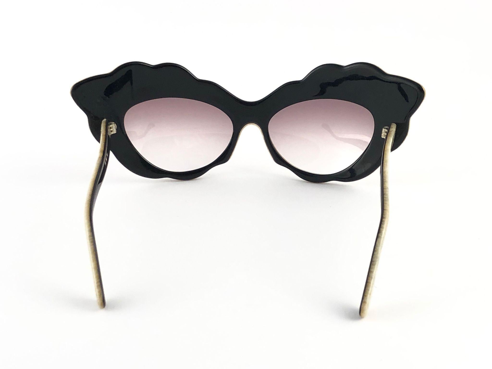 Women's or Men's Vintage Rare Alain Mikli AM14 Mother of Pearl Cat Eye France Sunglasses 1988 For Sale