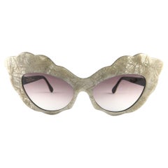 Vintage Rare Alain Mikli AM14 Mother of Pearl Cat Eye France Sunglasses 1988