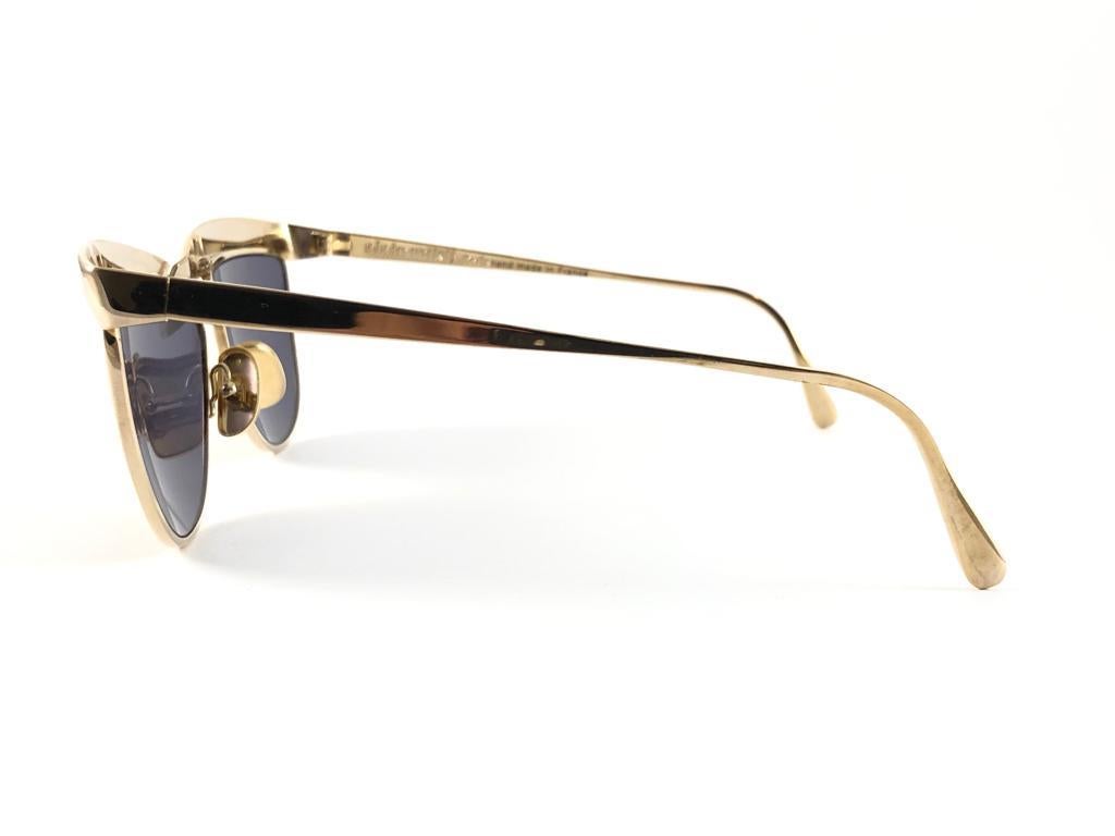 Seltene Vintage-Sonnenbrille, Alain Mikli AM610 Seagull, 22K, vergoldet, Frankreich 1989 für Damen oder Herren