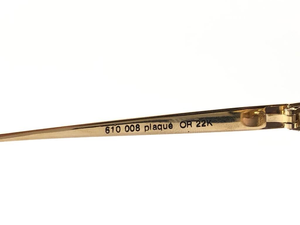 Seltene Vintage-Sonnenbrille, Alain Mikli AM610 Seagull, 22K, vergoldet, Frankreich 1989 1