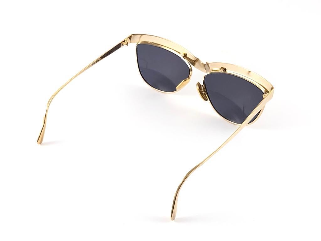Seltene Vintage-Sonnenbrille, Alain Mikli AM610 Seagull, 22K, vergoldet, Frankreich 1989 2