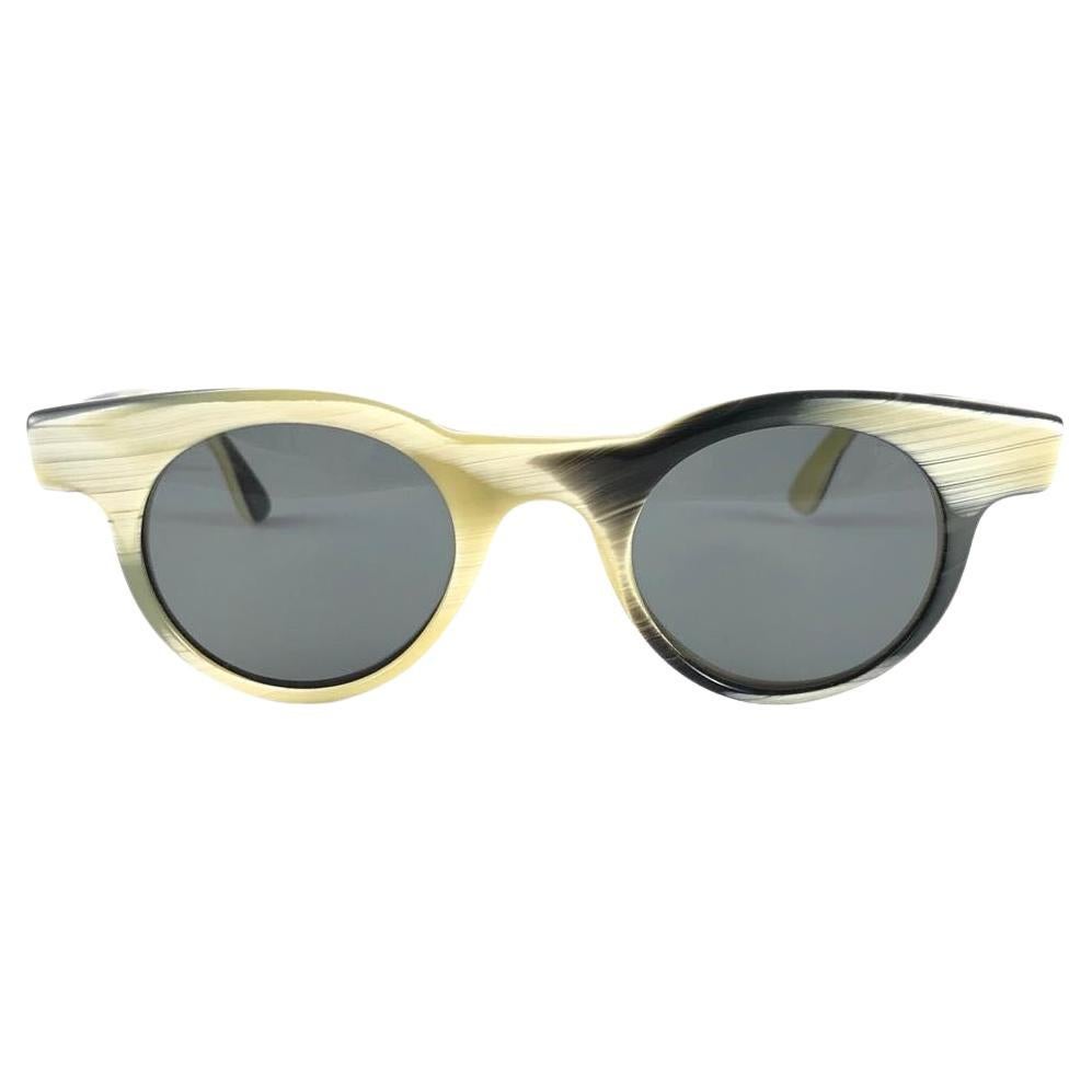 Vintage Rare Alain Mikli AM89 0134 Horn Pattern France Sunglasses 1989 For Sale